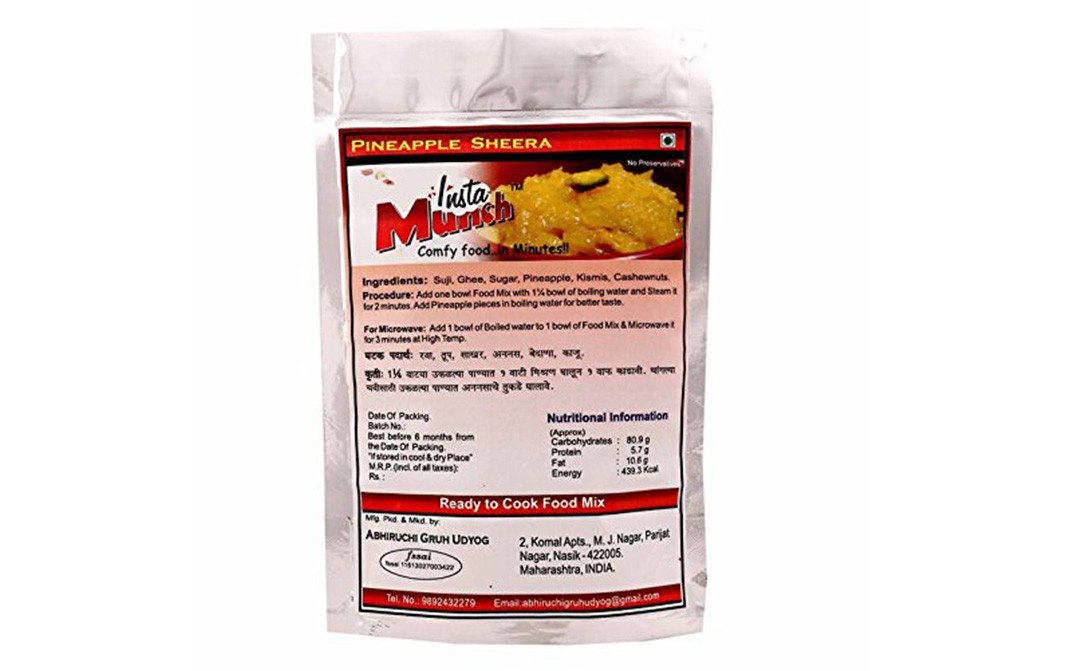 Instamunch Pineapple Sheera    Pack  100 grams